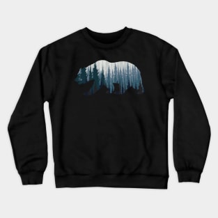 bear wildlife animal Canada forest Crewneck Sweatshirt